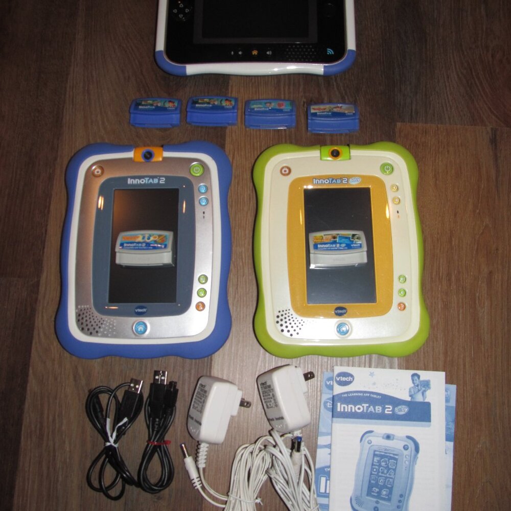 Vtech Innotab 3s, 2 and Innotab 2 Baby Kids Tablets Lot of 3 + Games & Chargers